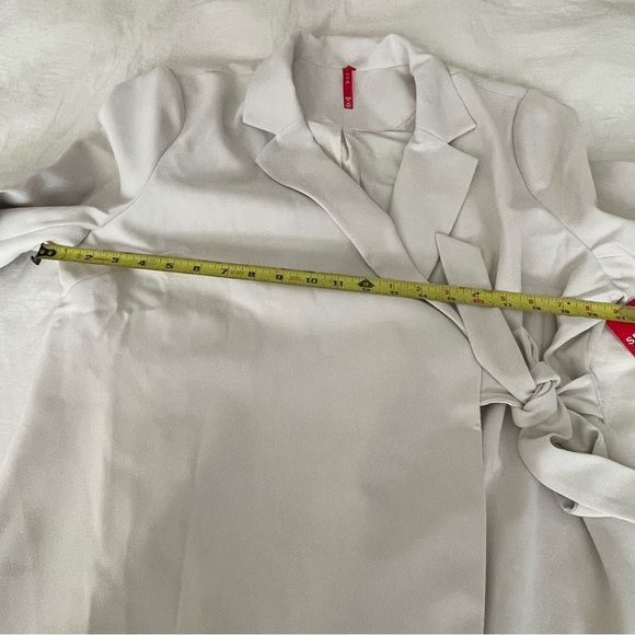 Spanx Opacity Crepe Wrap Blazer In Parchment‎ Womens Size 1X NWT Career Business - Picture 11 of 15